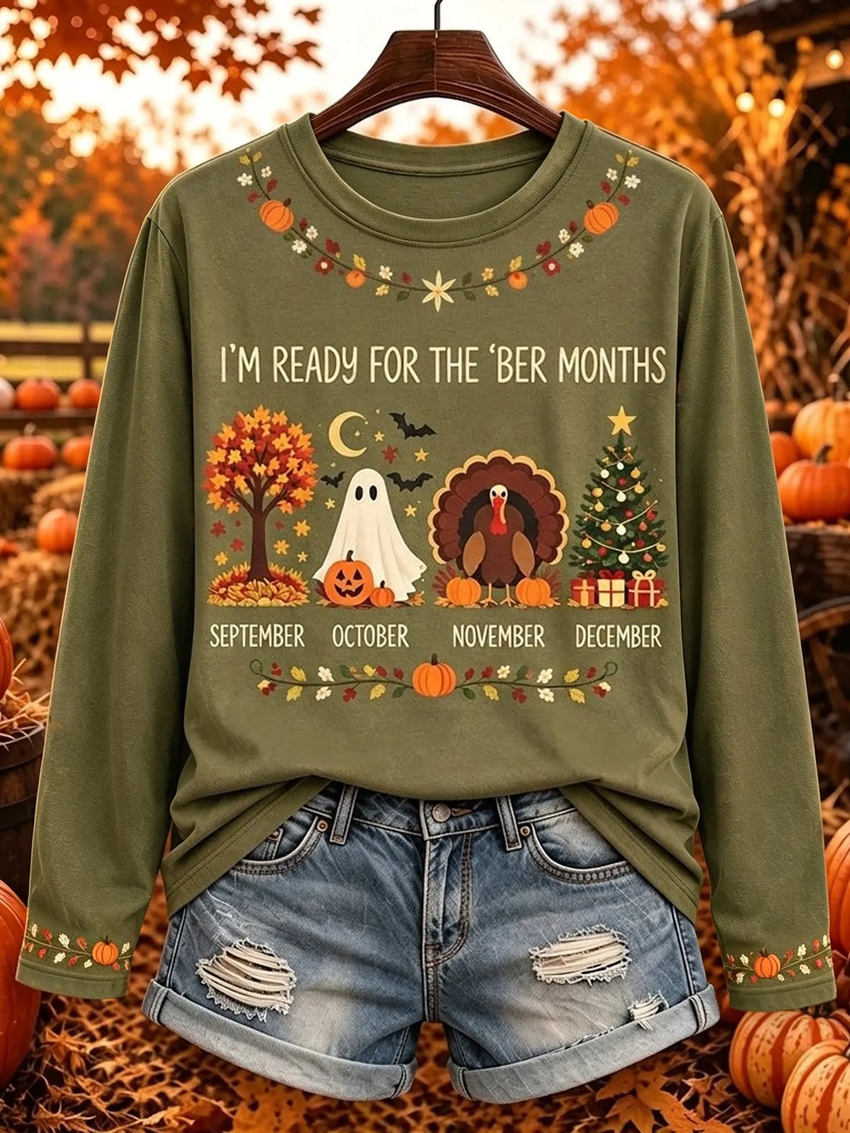 Women's Retro Autumn Casual Round Neck Top