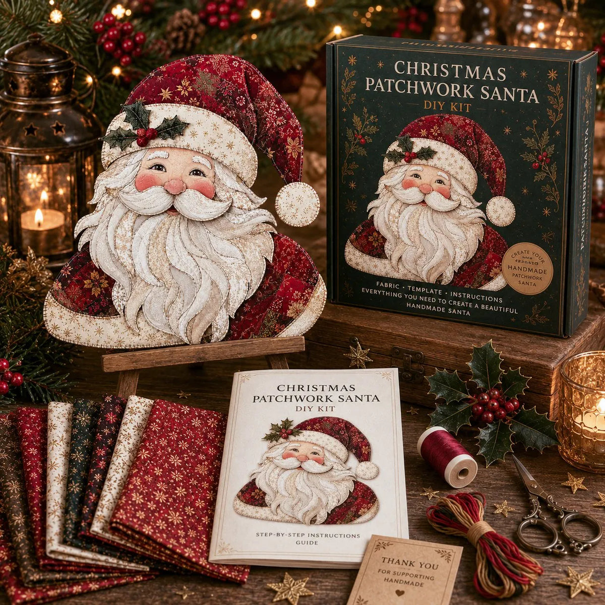 🎄 DIY Christmas Fabric Wall Hanging Kit | Create Your Own Quilted Santa, Angel & More | Cozy Holiday Door Decor for Home & Gift Giving 🎅