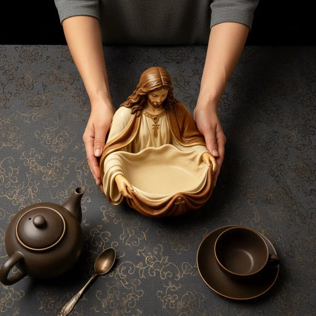 Handmade Jesus Storage Bowl