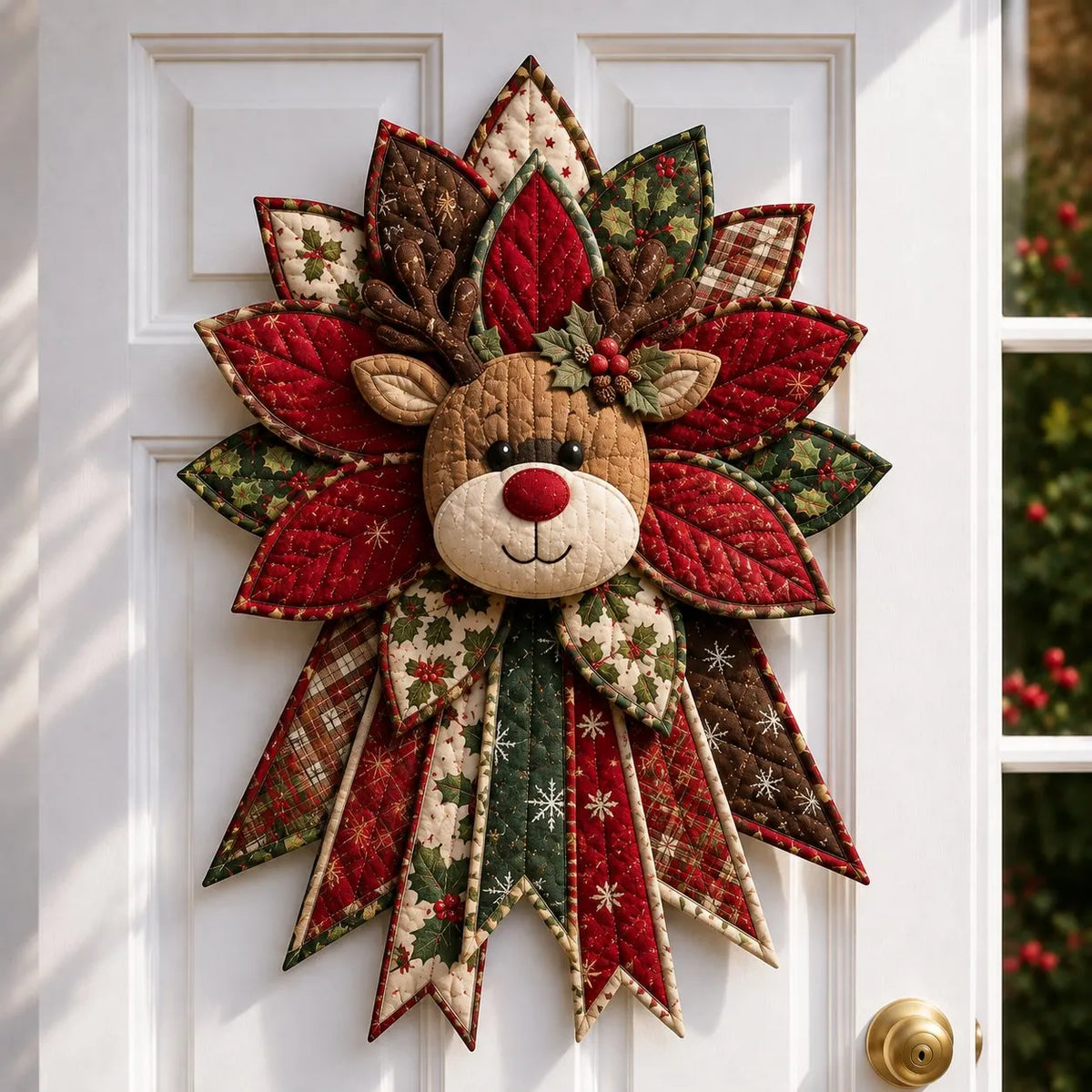 🎉 Holiday Celebration 50% OFF 🎄 – Festive Quilted Christmas Door Hanging DIY Sewing Kit