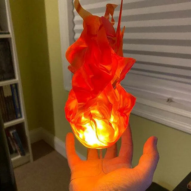 🔥 Floating Magic Fireball LED Light Prop, 4 Colors Fake Flame Illusion Halloween Cosplay Photo Decor