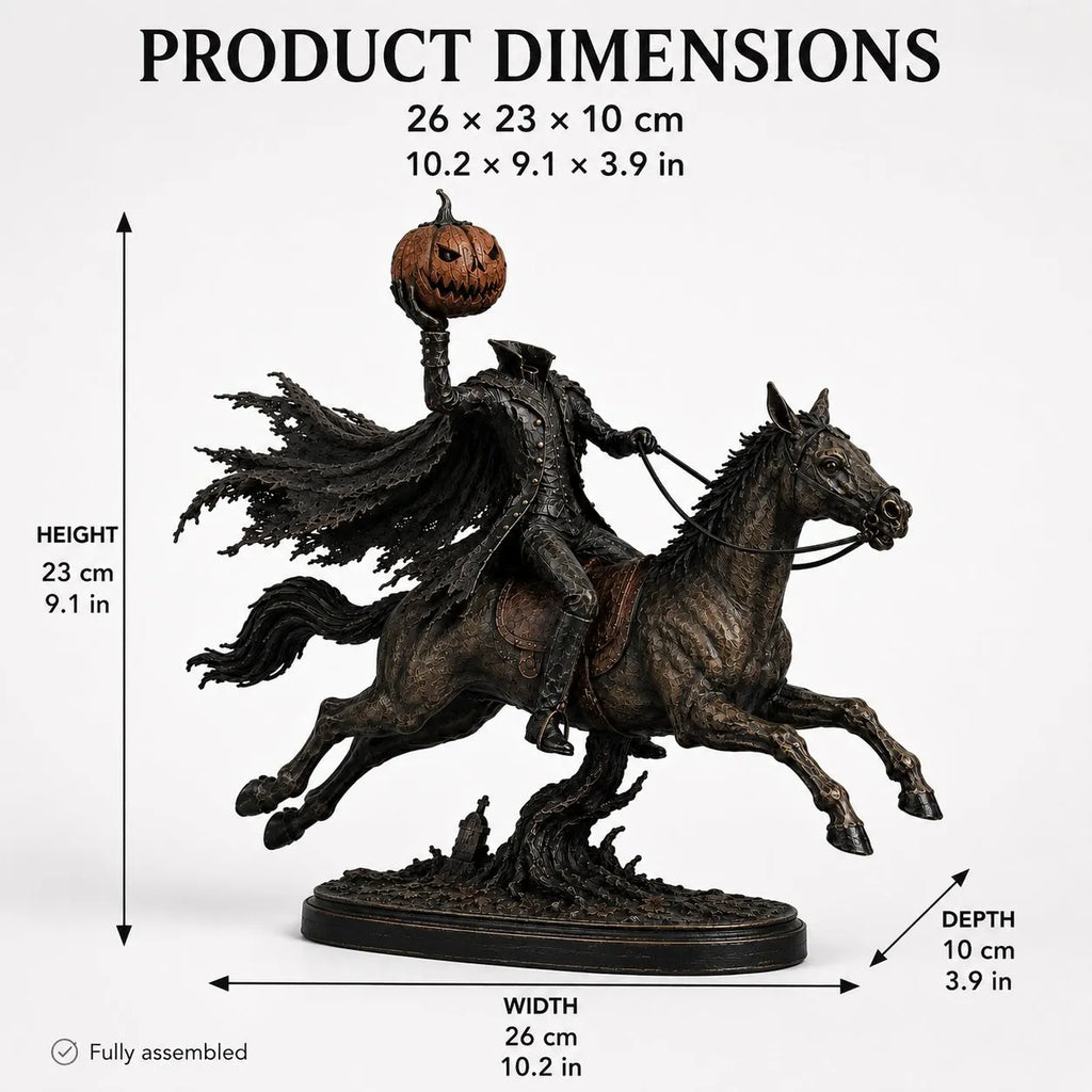 ⏰Limited Stock 50% OFF - 🎃🏇Midnight Chase Headless Horseman Statue | Awaken the Legend of the Hollow(✨Same as the video)