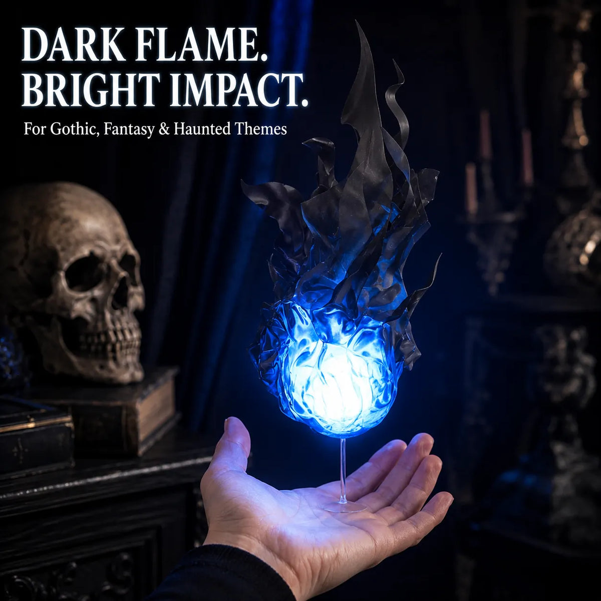 🔥 Floating Magic Fireball LED Light Prop, 4 Colors Fake Flame Illusion Halloween Cosplay Photo Decor