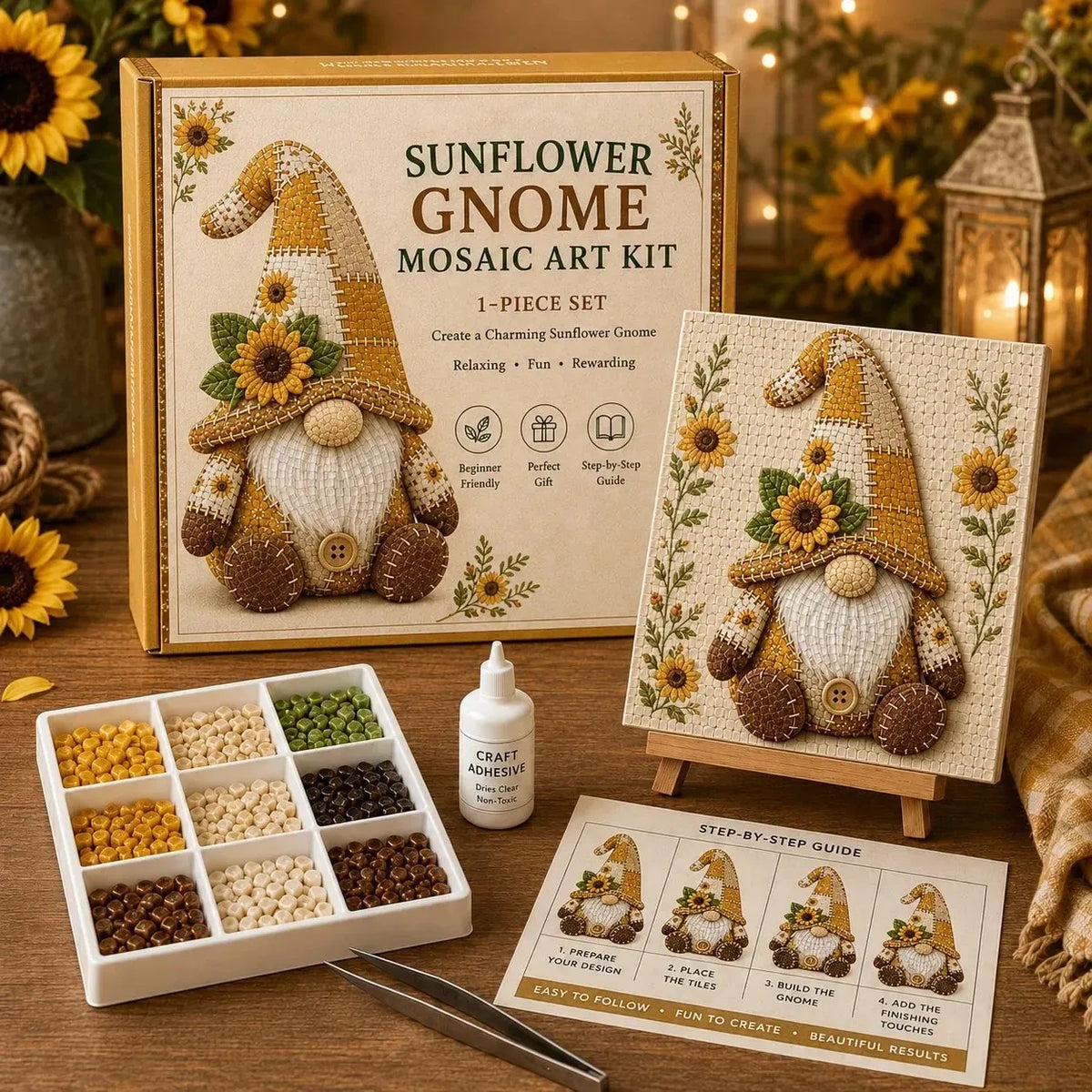 🔥HOT SALE 49% OFF -  DIY🌸Gnome Mosaic Art Kit – Create Your Own Charming Handmade Masterpiece