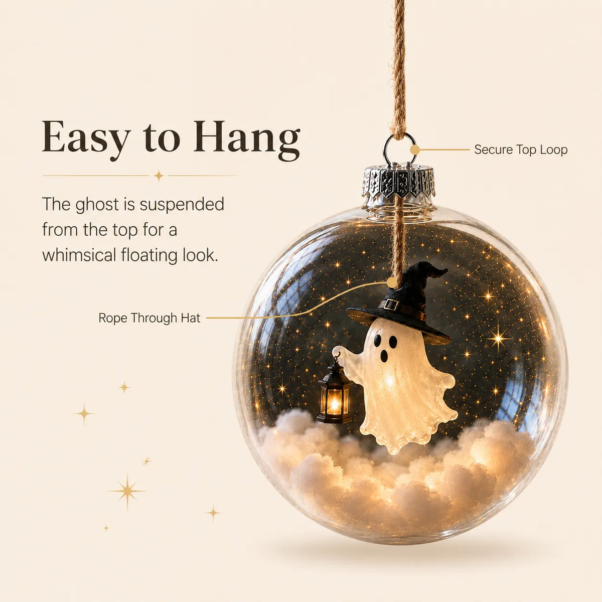 🎃 Limited Halloween Collection-Glowing Halloween Ornament Collection – Cat, Witch, Pumpkin & Ghost Baubles