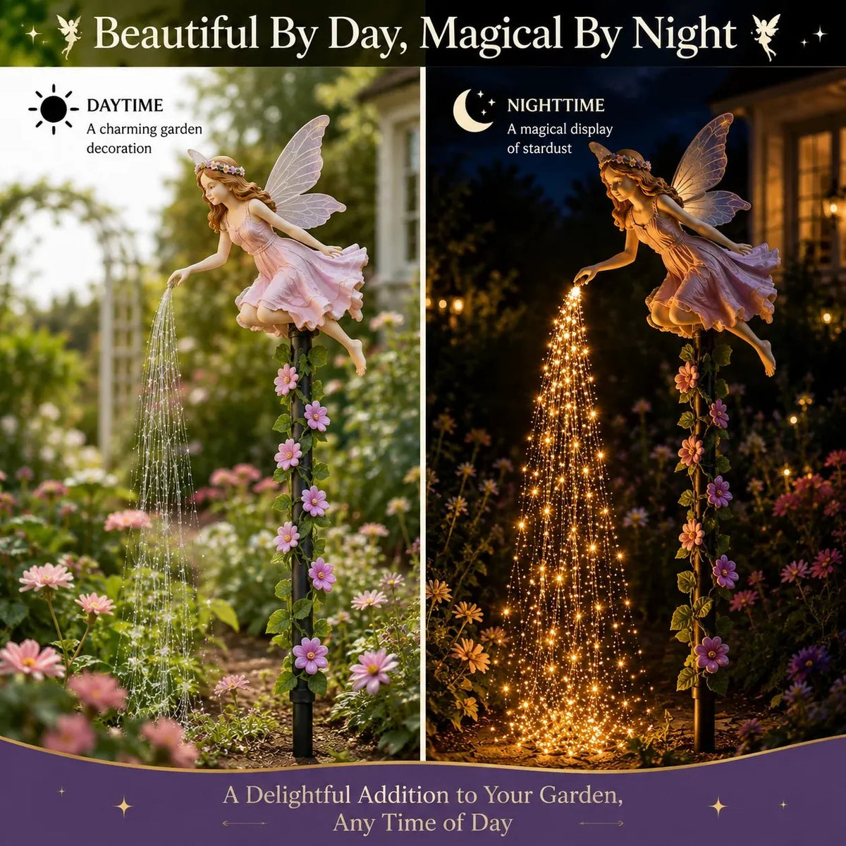 🌸🔥Today 49% OFF🧚‍♀️Fairy Sprinkling Magic Dust Garden Light