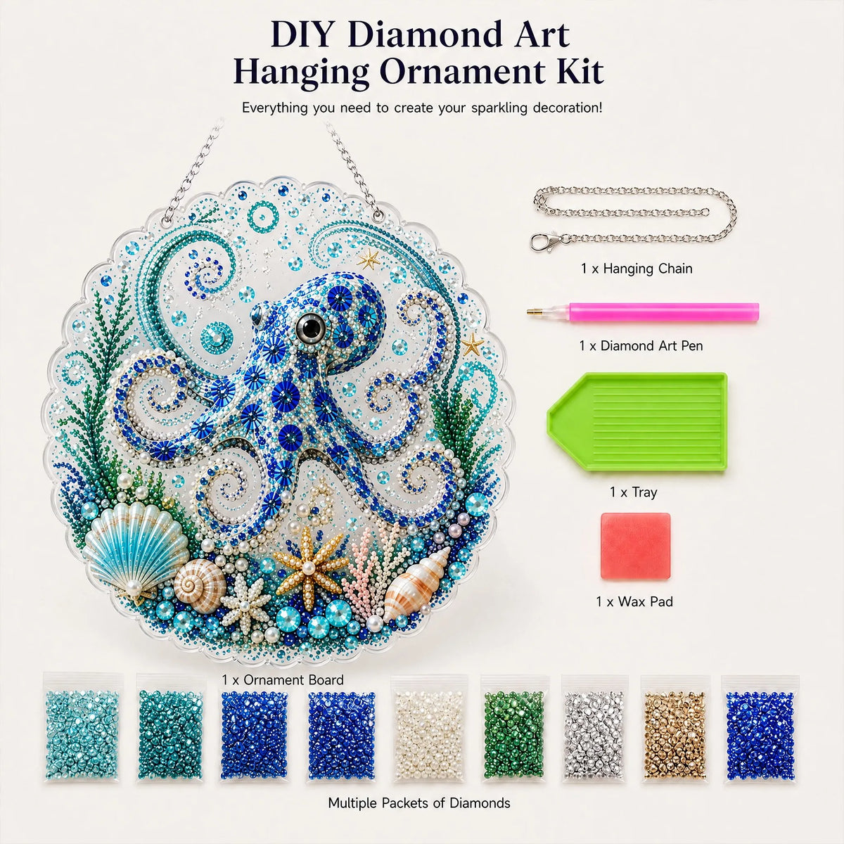 🔥 Last Day 49% OFF - 🌊✨Ocean Pearl Art DIY Hanging Ornament Kit(📦Buy 2 Free Shipping)
