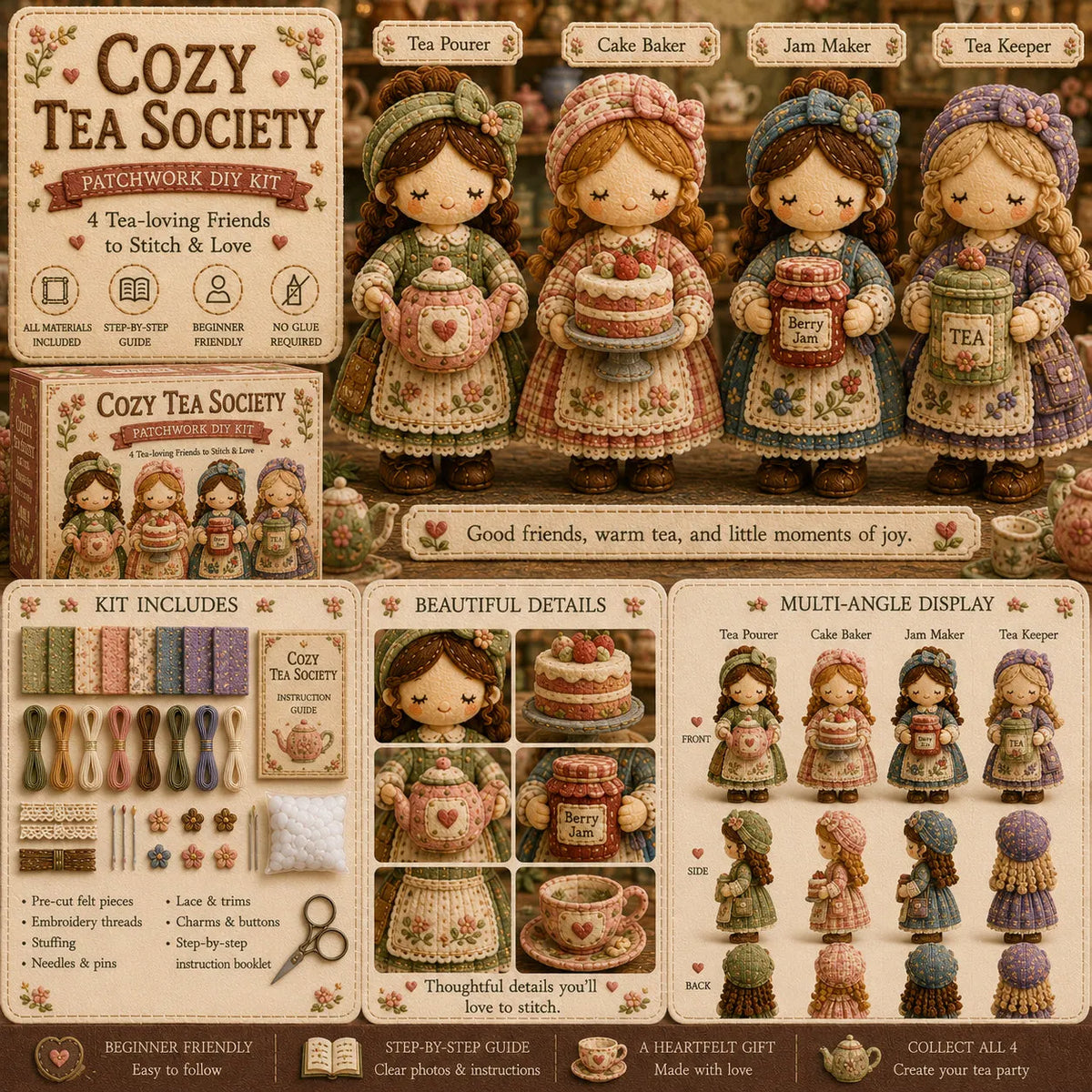 🎁Last Day:49% OFF🧵 Tiny Worlds Collection – Patchwork DIY Kit Series