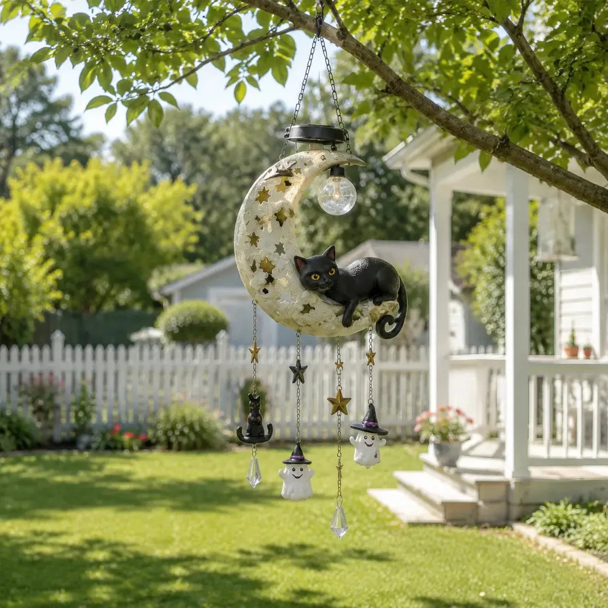 🔥HOT SALE🔥🌙 Every Breeze Carries a Little Halloween Magic——Solar Hanging Lantern for Outdoor Halloween Décor
