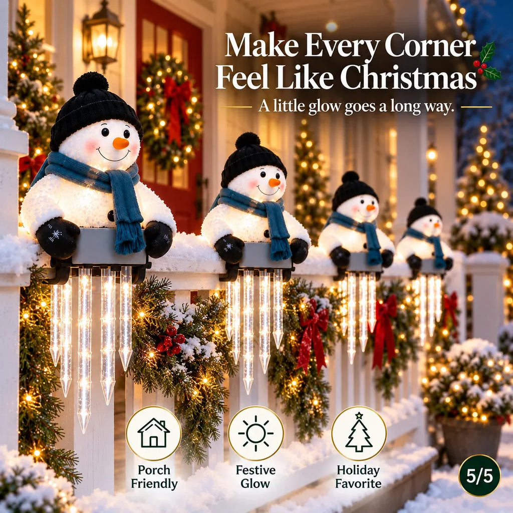 🔥Today 49% OFF🔥☃️WinterGlow Snowman Icicle Light Decor