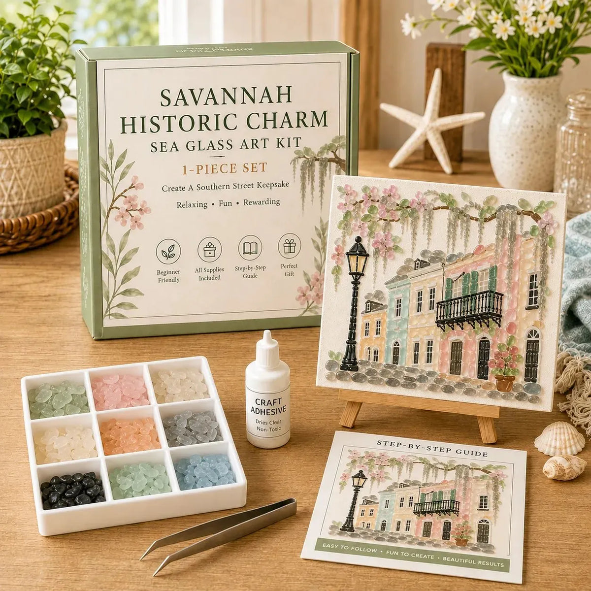 🔥LAST DAY 50% OFF - ✨ Timeless American Destinations Sea Glass Art Kit