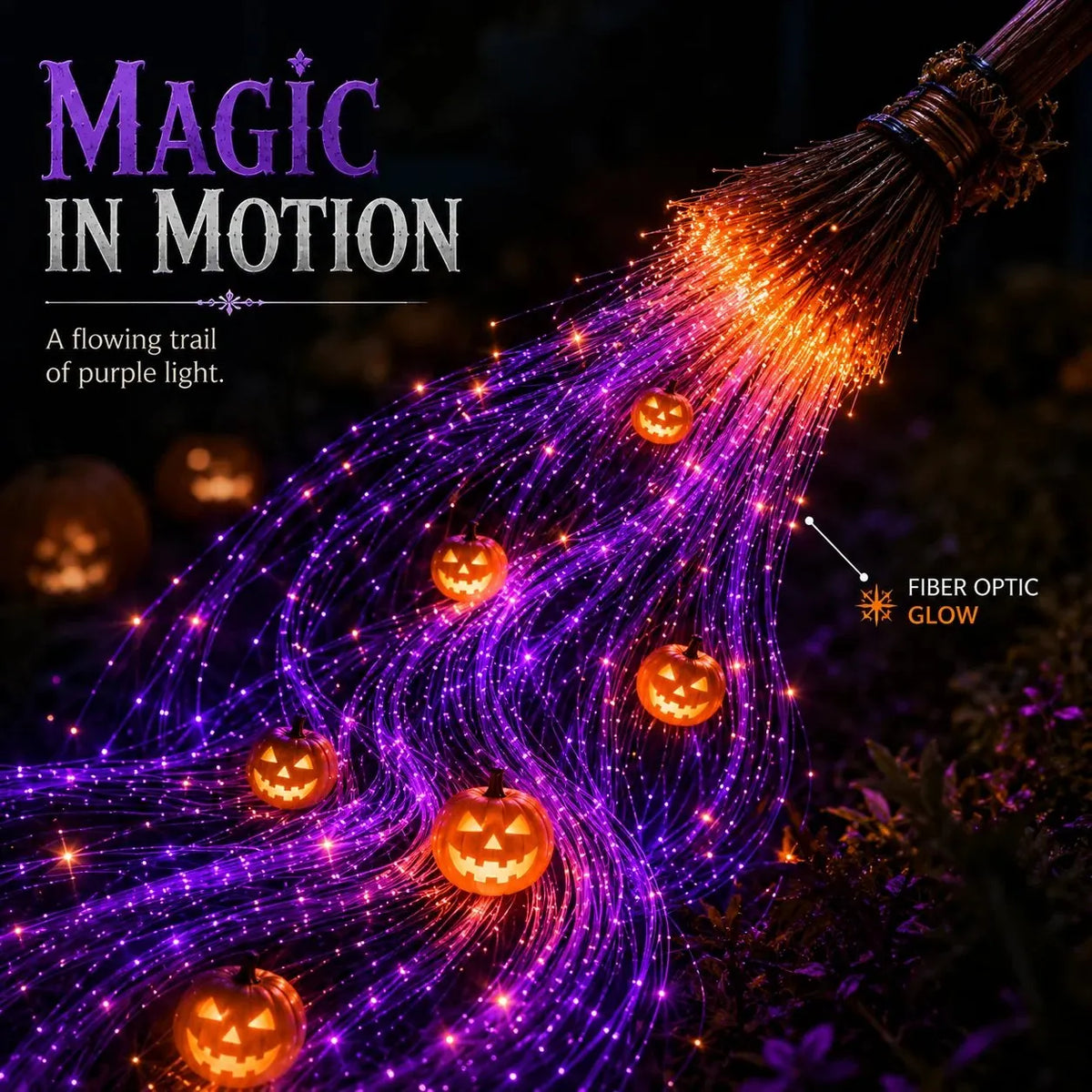 🔥Buy 2 Get 20% OFF🔥🎃 HALLOWEEN MAGIC SALE  49% OFF - Witch’s Magic Trail ✨ Solar Fiber Optic Yard Light