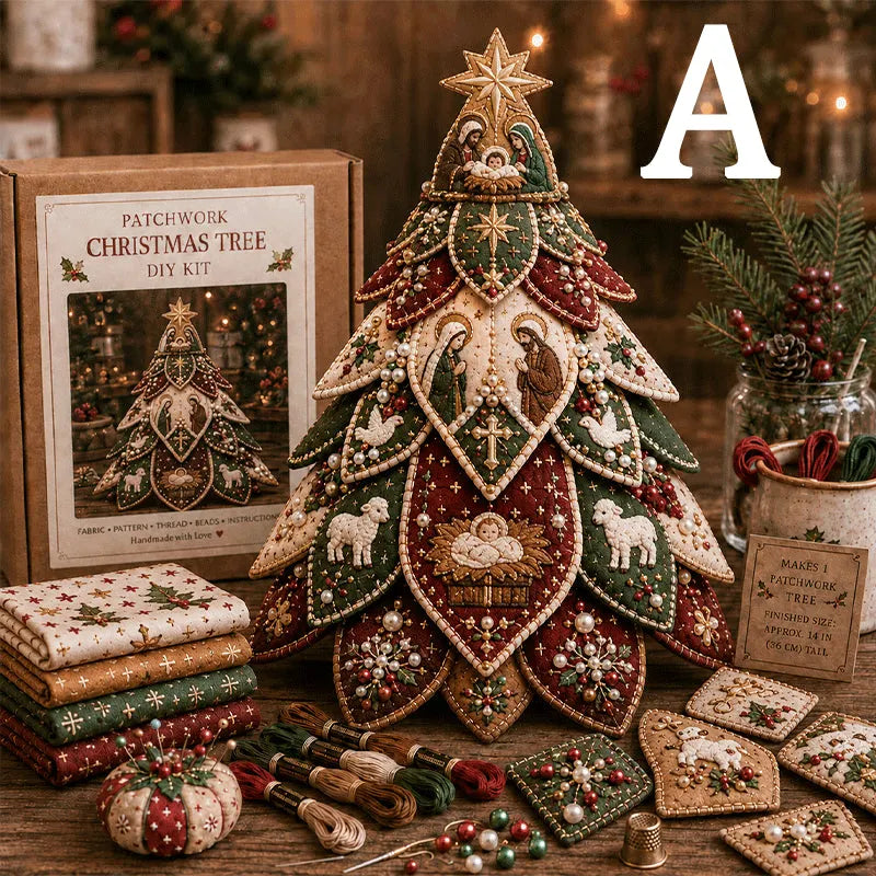 🔥49% Off Last Day - BUY 3 GET 1 FREE✝️ Religious-Themed Beaded & Quilted Christmas Tree DIY Kit