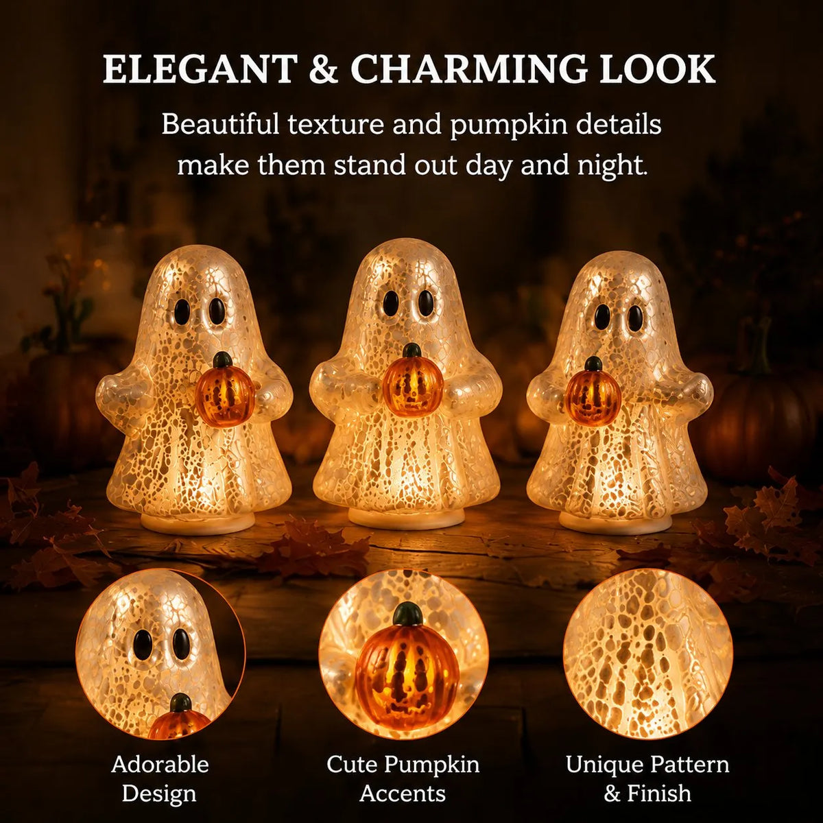 🎁 Last Day 50% OFF – 👻Glowing Ghost Set (3 pieces)