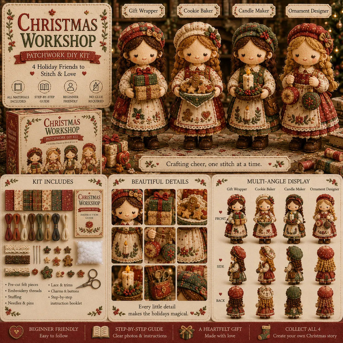 🎁Last Day:49% OFF🧵 Tiny Worlds Collection – Patchwork DIY Kit Series