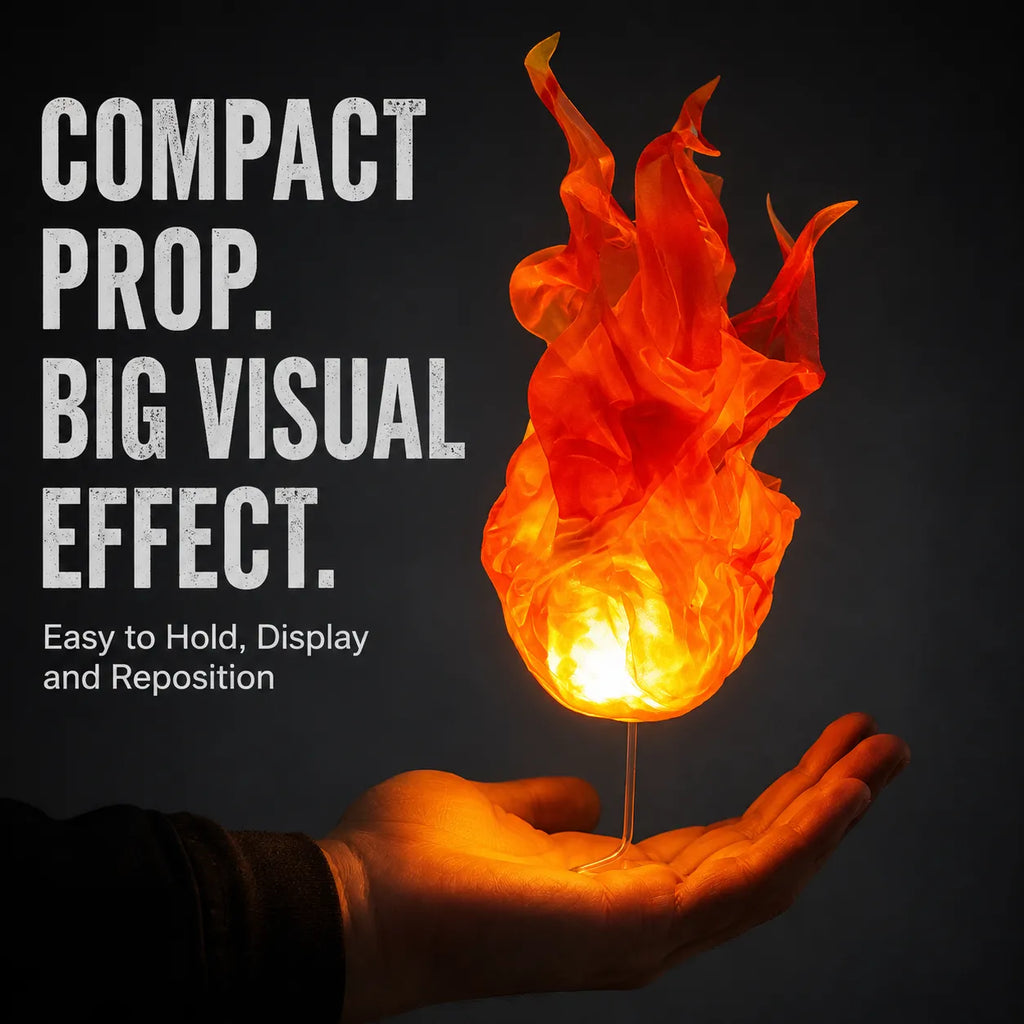 🔥 Floating Magic Fireball LED Light Prop, 4 Colors Fake Flame Illusion Halloween Cosplay Photo Decor