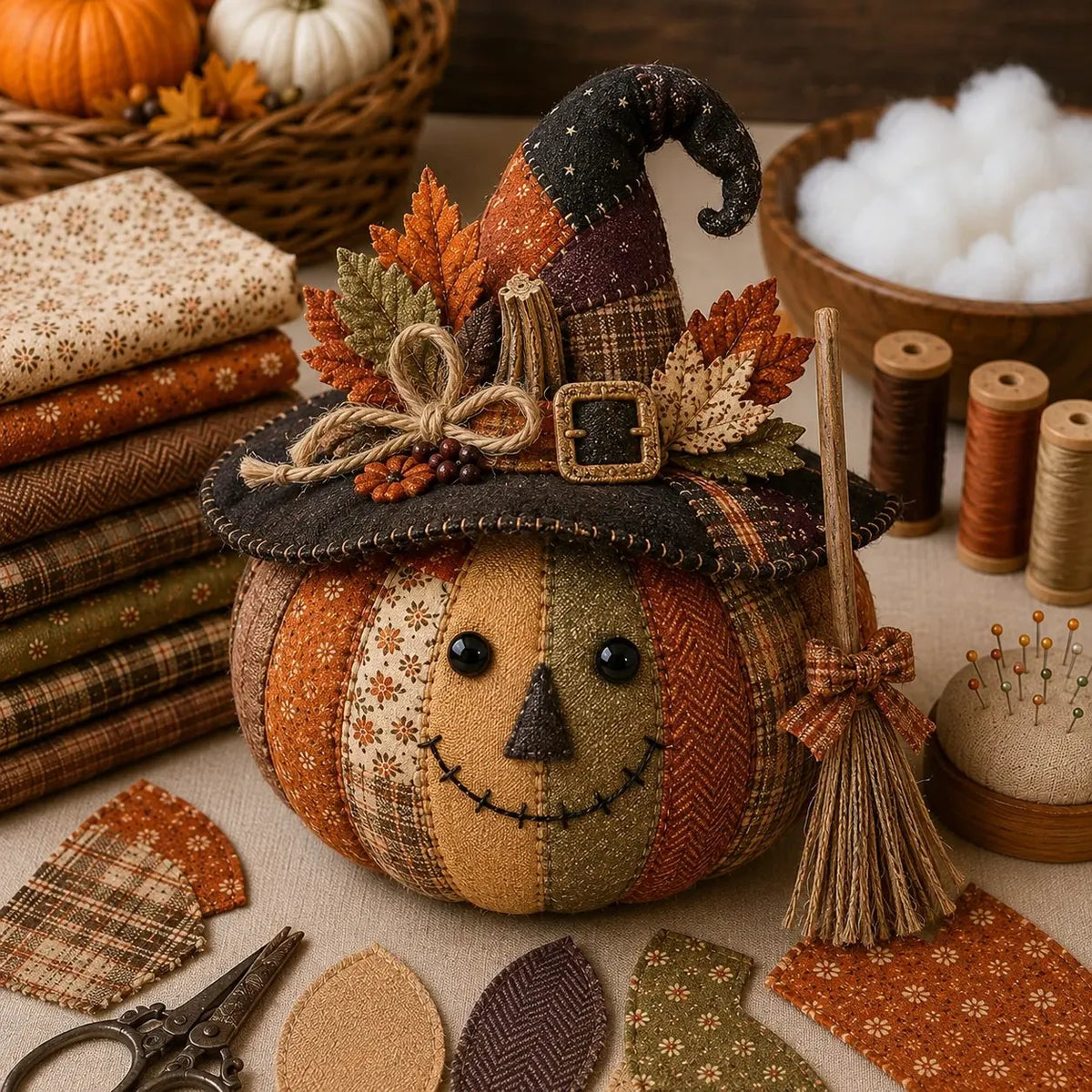 ⏳ Last Day 49% OFF – 🎃 Beginner-Friendly DIY Layered Harvest Pumpkin Patchwork Kit Collection | Complete Kit with All Tools & Step-by-Step Guide Included 💕