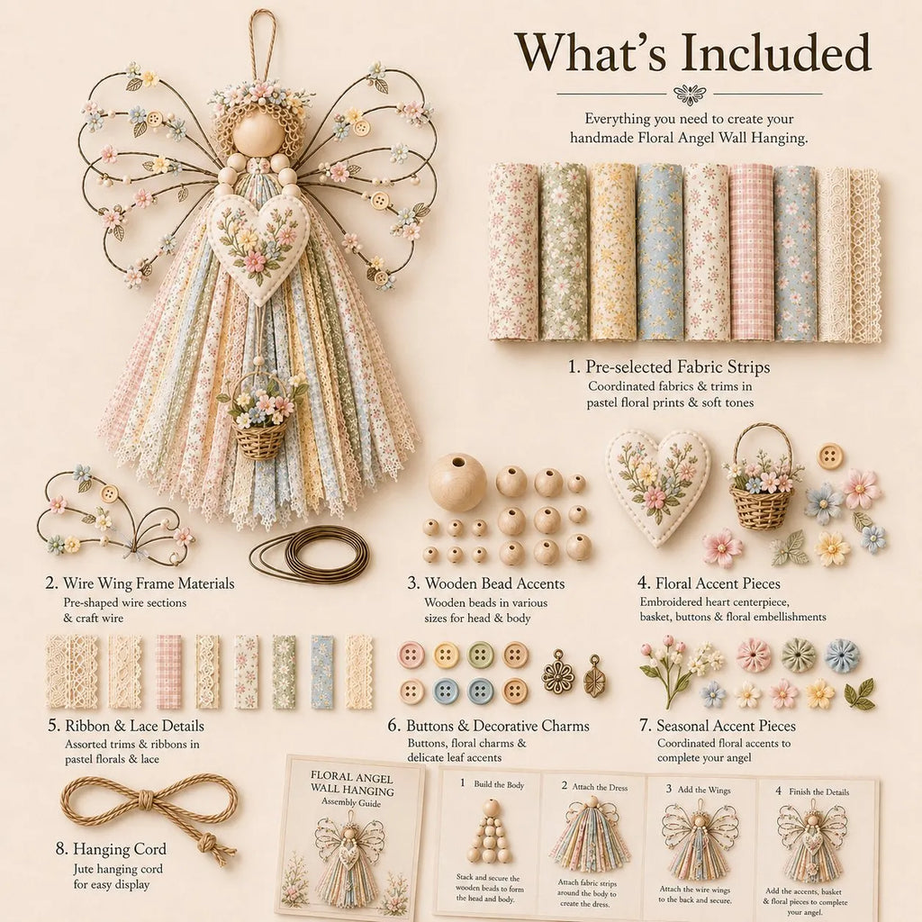 🔥Last Day 50% OFF - 🪽 Angel Fabric Hanging DIY Kit (📦Buy 2 Free Shipping)