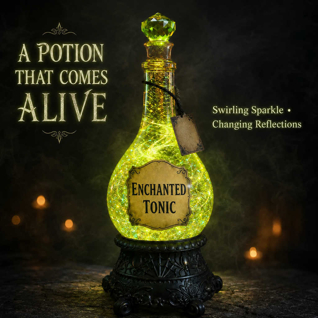 🔥Last Day 49% OFF -🧙✨Lighted Enchanted Tonic Poison Bottle Glitter Globe