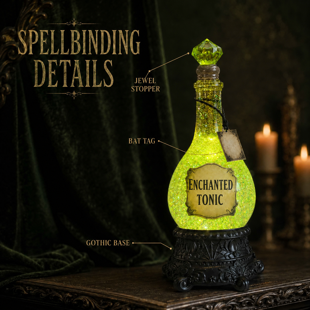 🔥Last Day 49% OFF -🧙✨Lighted Enchanted Tonic Poison Bottle Glitter Globe