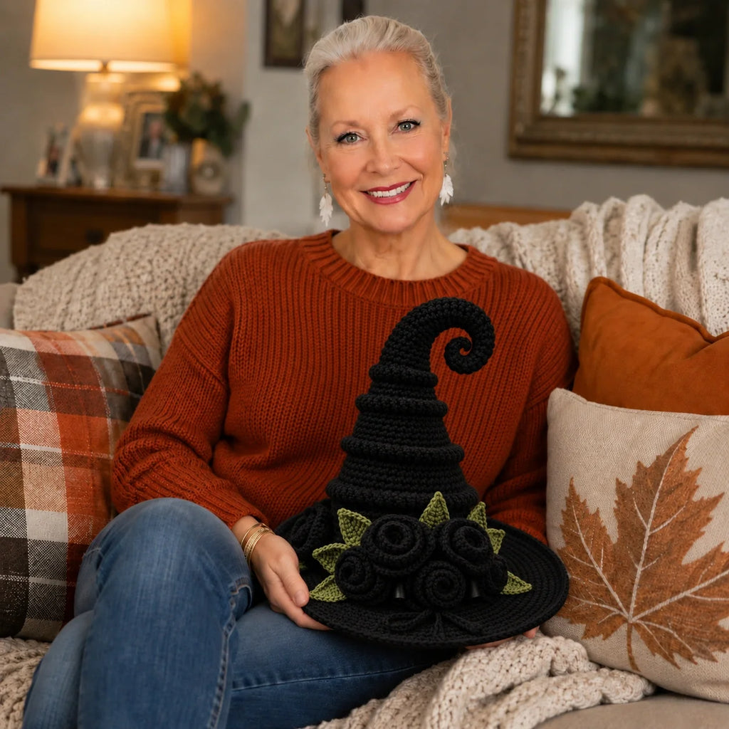 Witch Hat Crochet Pattern - Halloween Spiral Hat