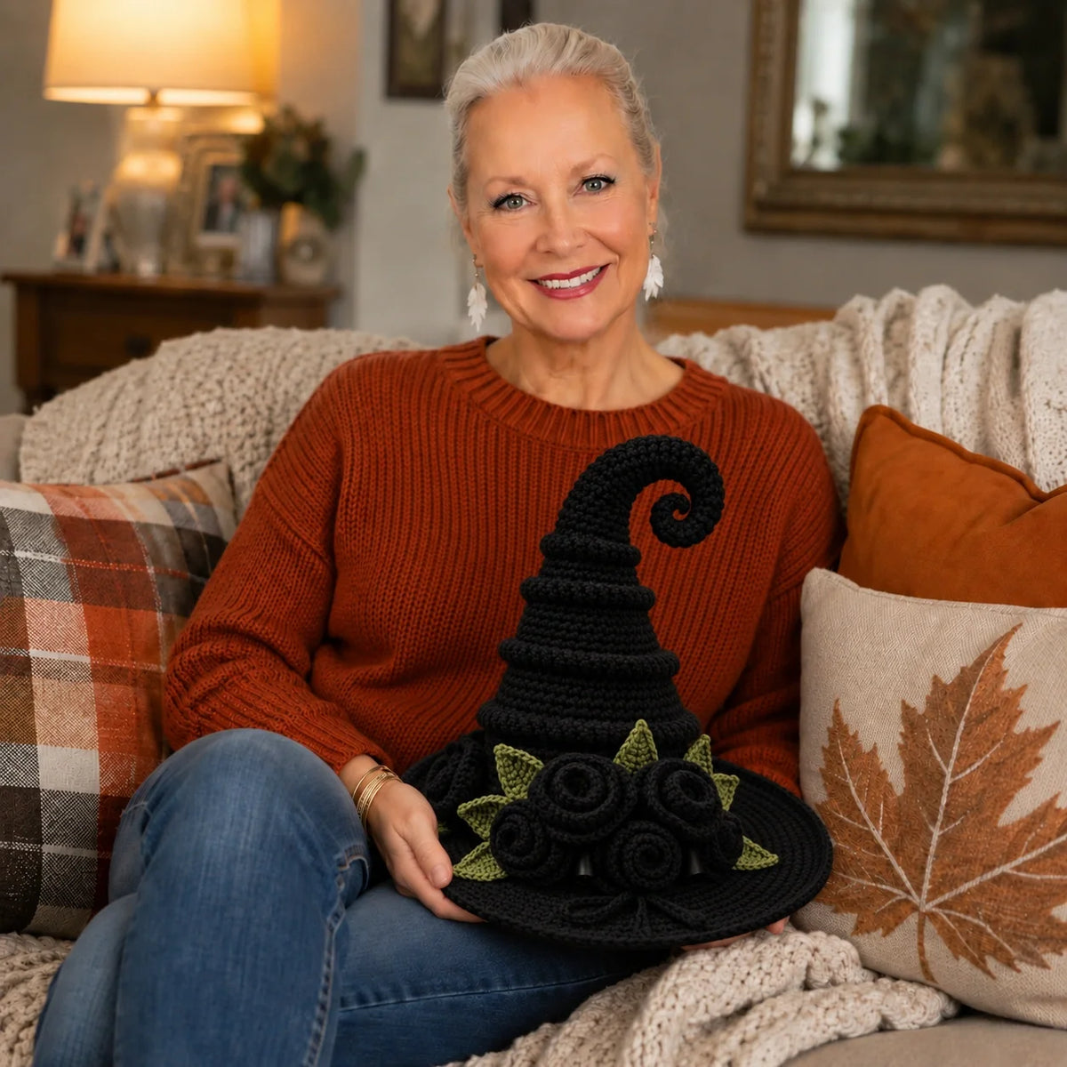 Witch Hat Crochet Pattern - Halloween Spiral Hat