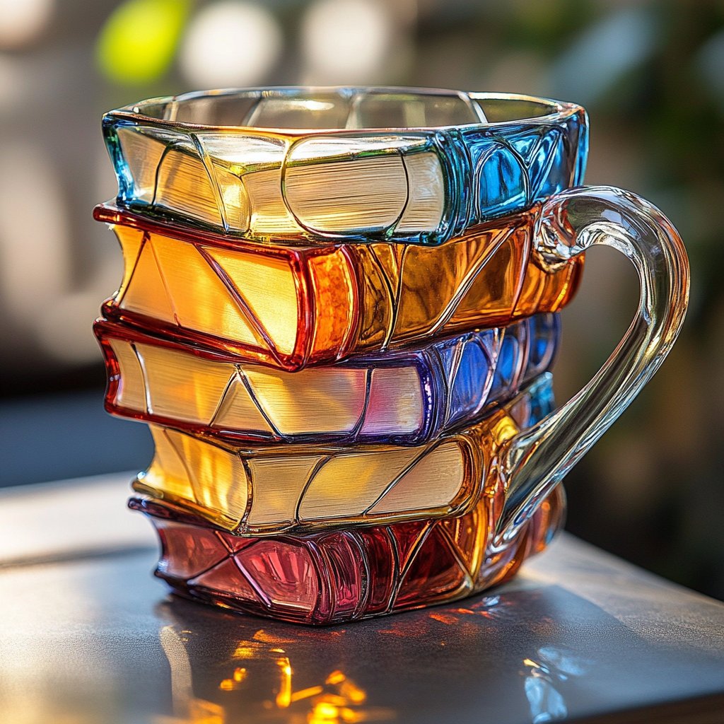 📚Painted Book Mug🍵