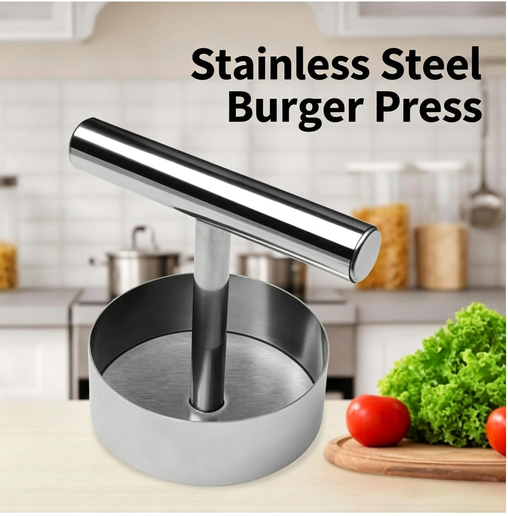 Manual Burger Patty Press,Stainless Steel Burger Press,Burger Patty Maker Round Patty Mold Non-Stick Patty Maker,Uniform Round Patties for Grilling, Meal Prep & Home Cooking