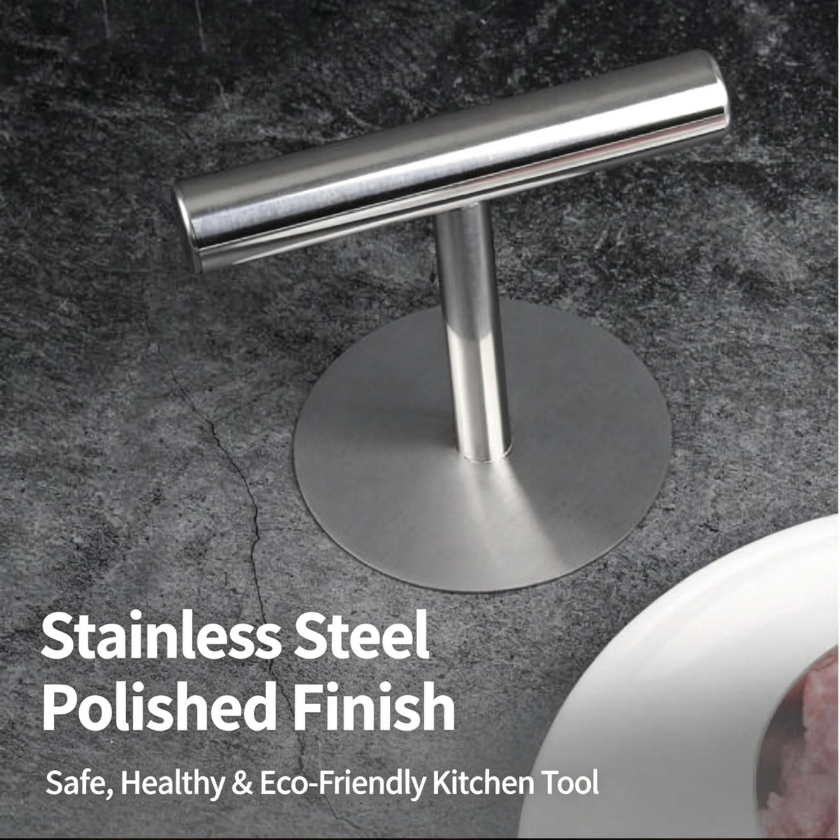 Manual Burger Patty Press,Stainless Steel Burger Press,Burger Patty Maker Round Patty Mold Non-Stick Patty Maker,Uniform Round Patties for Grilling, Meal Prep & Home Cooking