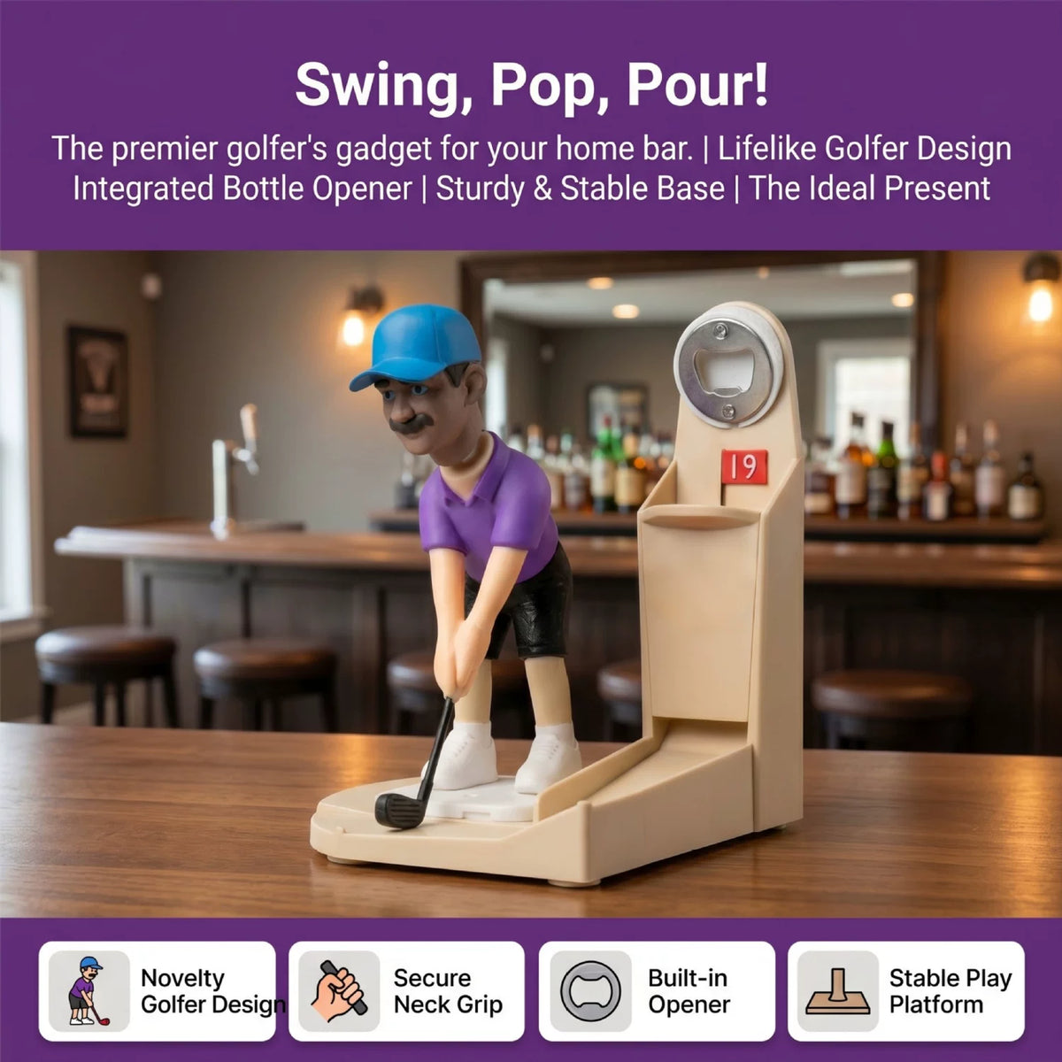 Creative Figure Cap Launcher Game for Home Bar & Man Cave Best Gift for Him