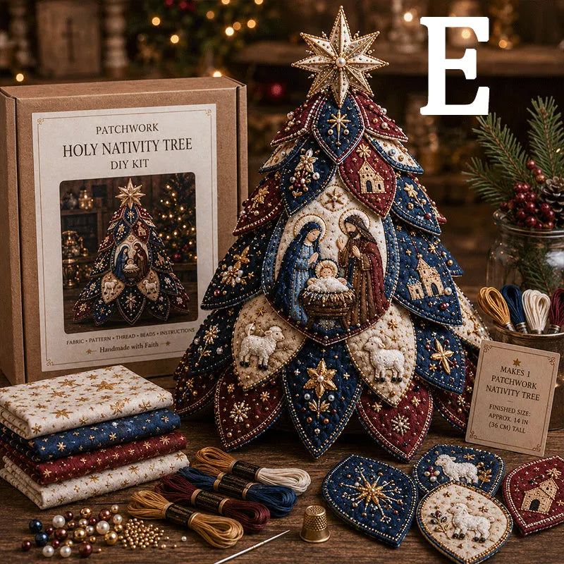🔥49% Off Last Day - BUY 3 GET 1 FREE✝️ Religious-Themed Beaded & Quilted Christmas Tree DIY Kit