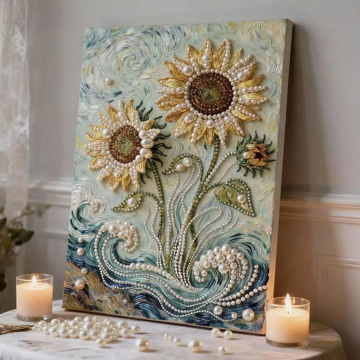 ✨ Create Stunning Pearl Art Easily | Relaxing DIY Gem Painting Wall Decor