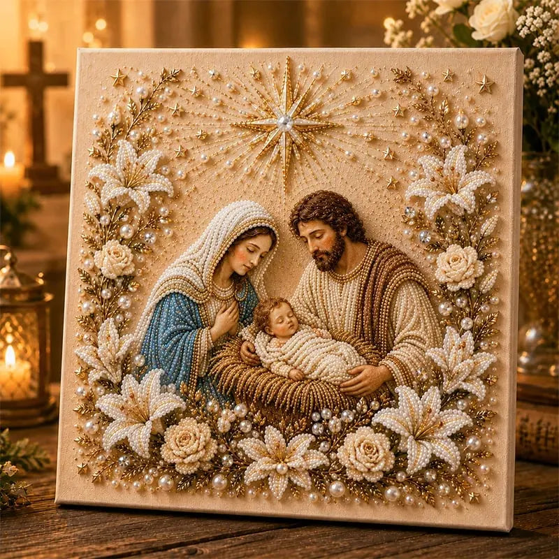 🔥 Last Day 49% OFF – ✝️ DIY Jesus Pearl Art Kit | 3D Pearl-Style Christian Artwork for Prayer Corners & Faith Gifts