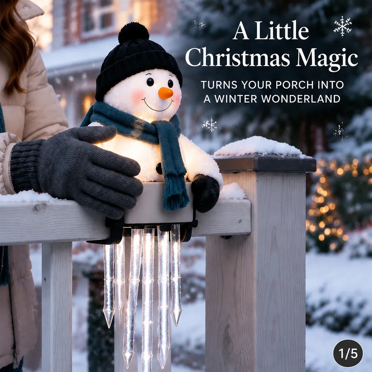 🔥Today 49% OFF🔥☃️WinterGlow Snowman Icicle Light Decor