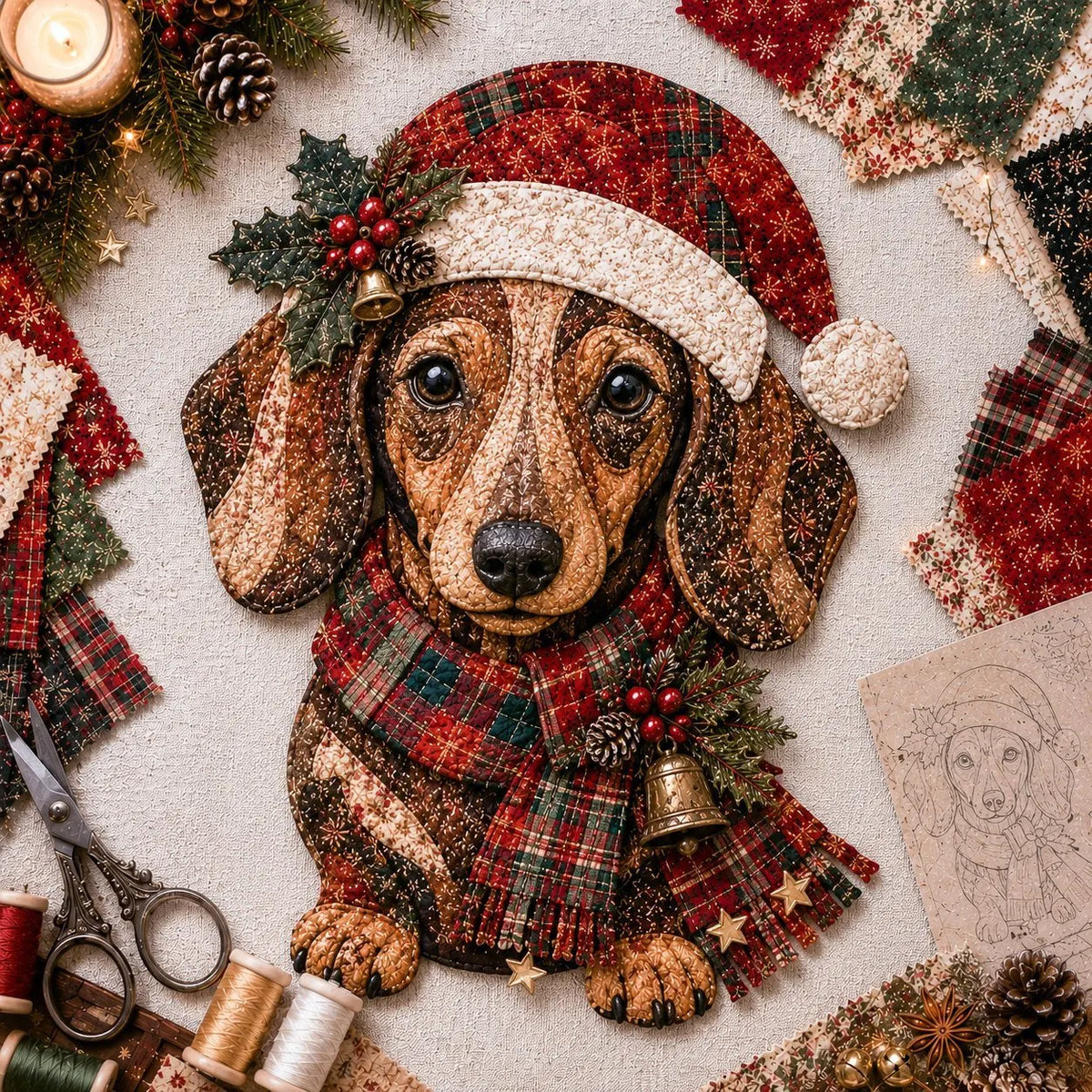 🎄 DIY Christmas Fabric Wall Hanging Kit | Create Your Own Quilted Santa, Angel & More | Cozy Holiday Door Decor for Home & Gift Giving 🎅