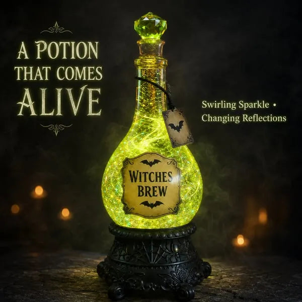 🔥Last Day 49% OFF -🧙✨Lighted Witches’ Brew Poison Bottle Glitter Globe(📦Buy 2 Free Shipping)
