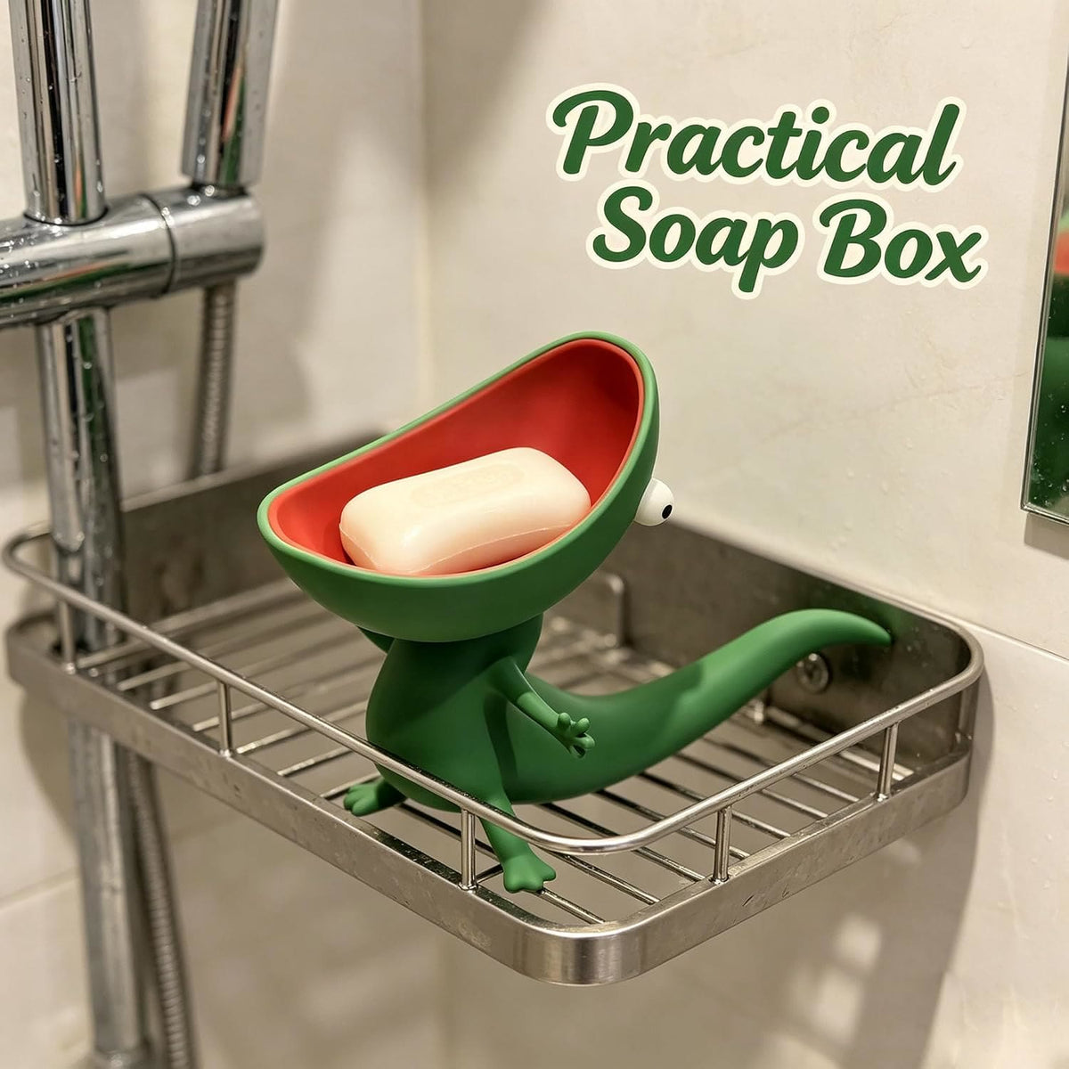 Cute multi-functional lizard stand, monster mouth storage box, soap box