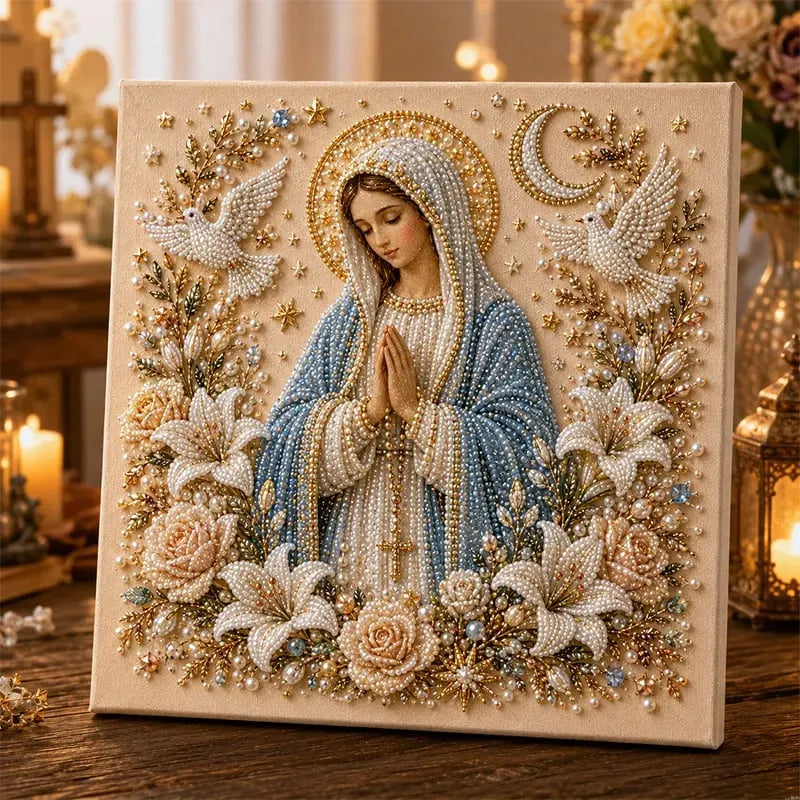 🔥 Last Day 49% OFF – ✝️ DIY Jesus Pearl Art Kit | 3D Pearl-Style Christian Artwork for Prayer Corners & Faith Gifts
