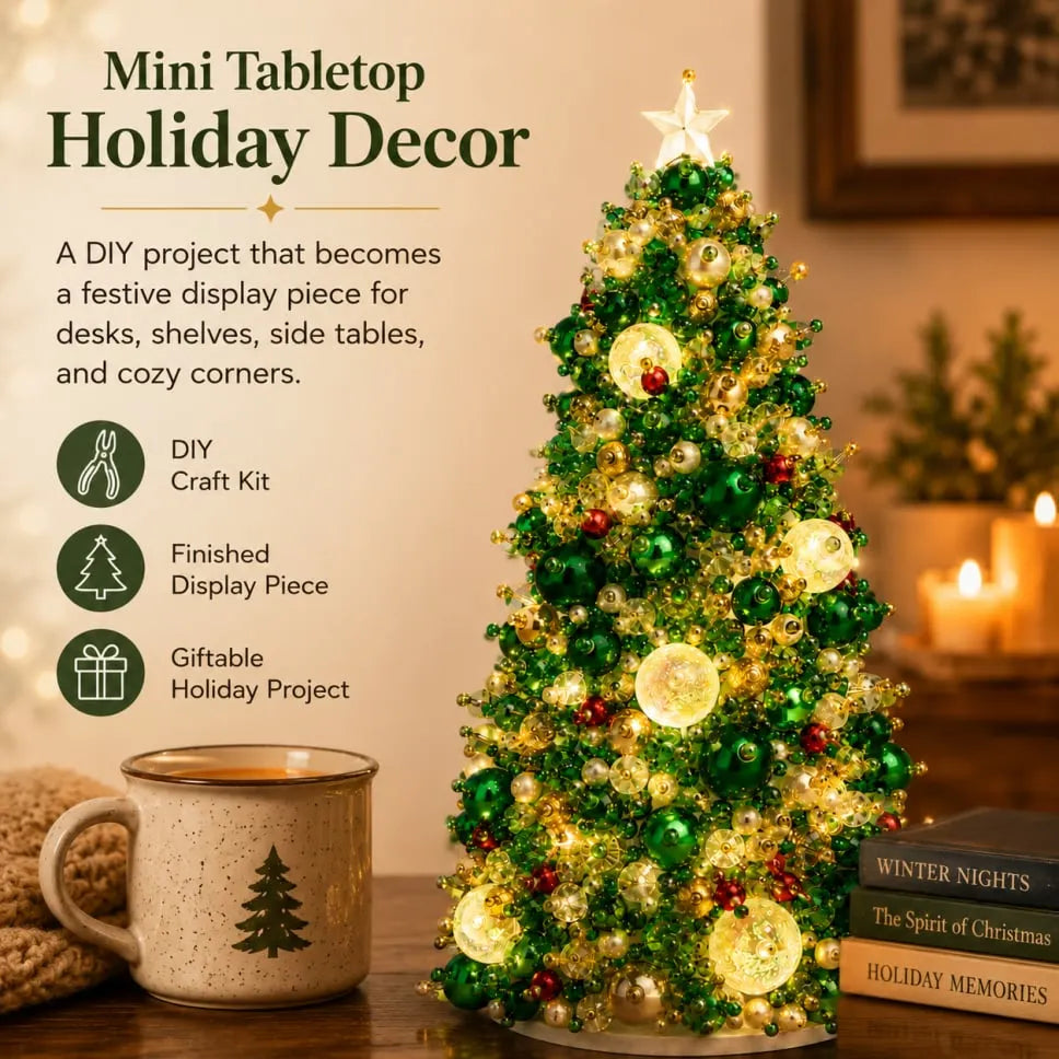 🎄 DIY Beaded Mini Christmas Tree Kit – Create Your Own Glowing Holiday Decoration - Limited Time 50% OFF
