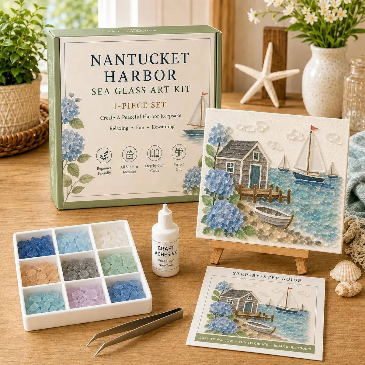 🔥LAST DAY 50% OFF - ✨ Timeless American Destinations Sea Glass Art Kit