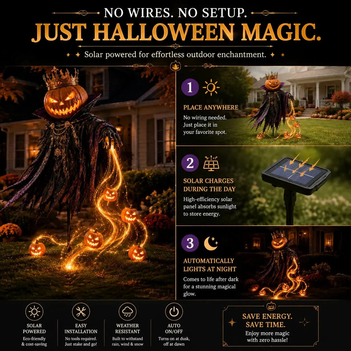 🔥Buy 2 Get 20% OFF🔥🎁🎃Flowing LED Halloween Yard Light