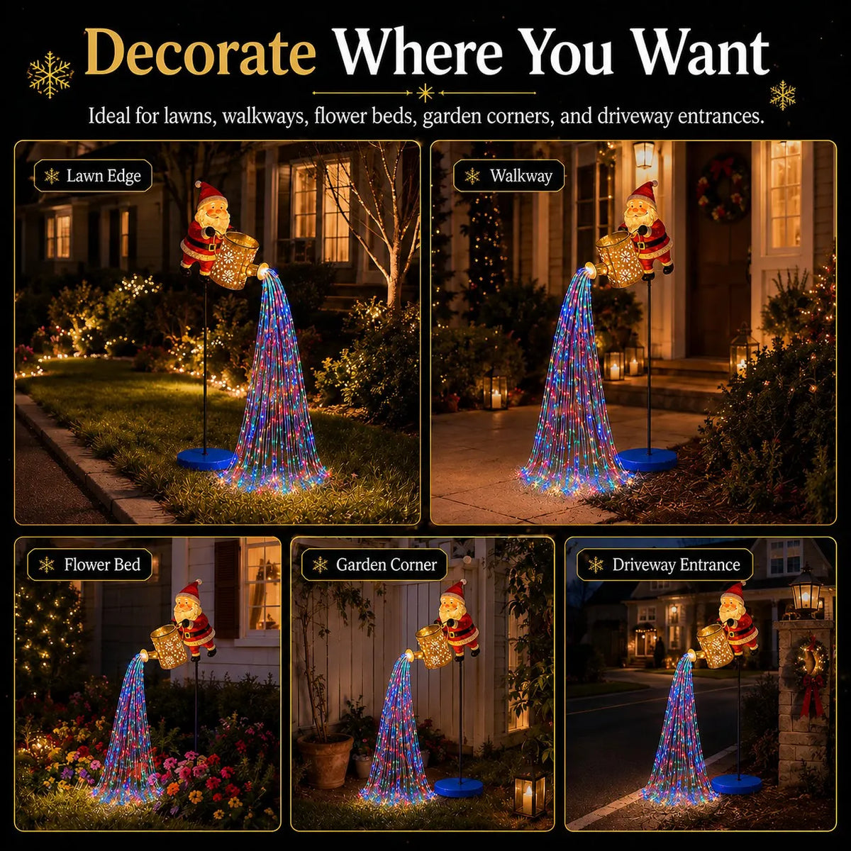 Solar Santa Waterfall Christmas Light🎅🔥