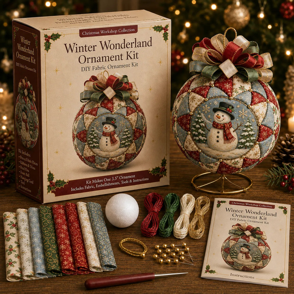 ⏳Only Today BUY 3 GET 1 FREE🔥49% OFF –  DIY Christmas Patchwork Ornament Kit