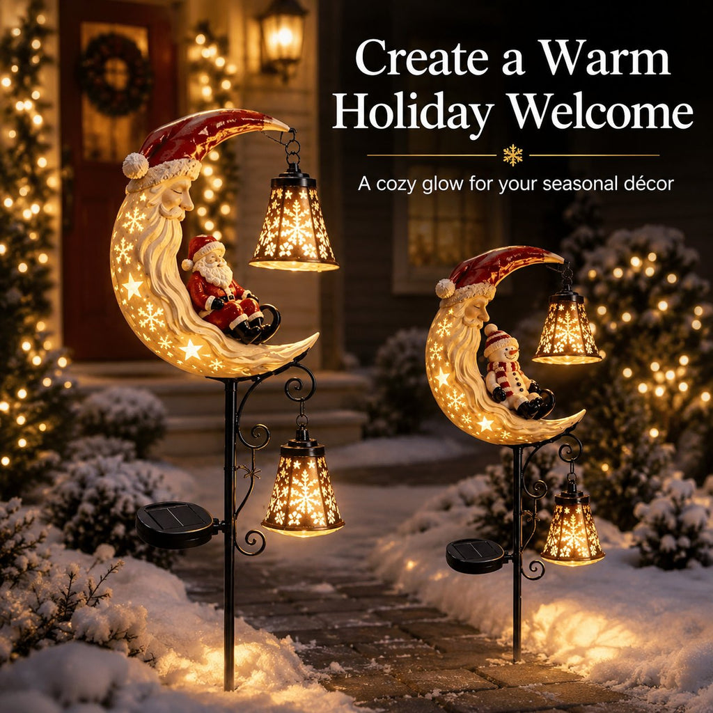 🎅Christmas Early Discount 49% Off - 🔥Santa’s Moonlight Lantern Solar Garden Stake⛄