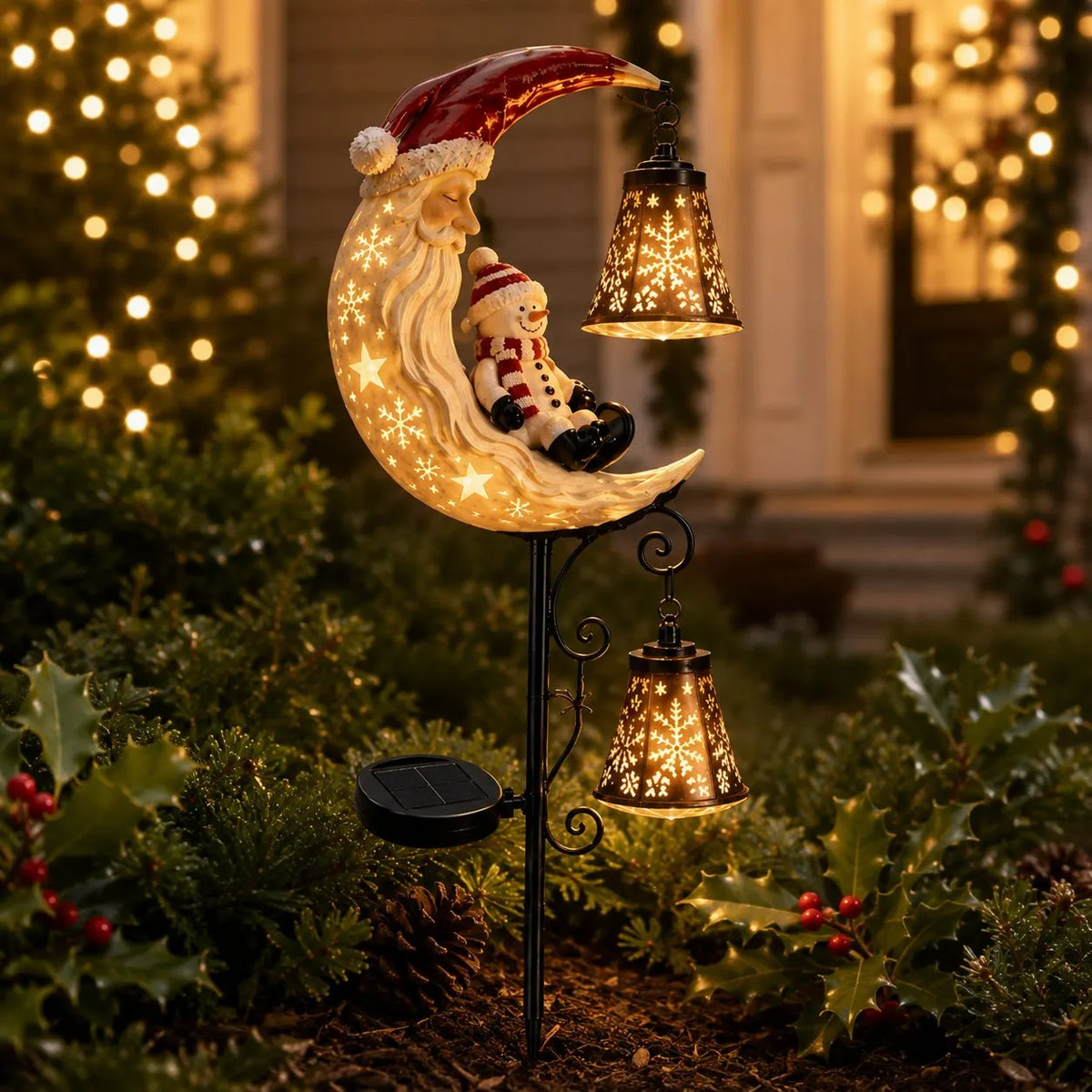 🎅Christmas Early Discount 49% Off - 🔥Santa’s Moonlight Lantern Solar Garden Stake⛄