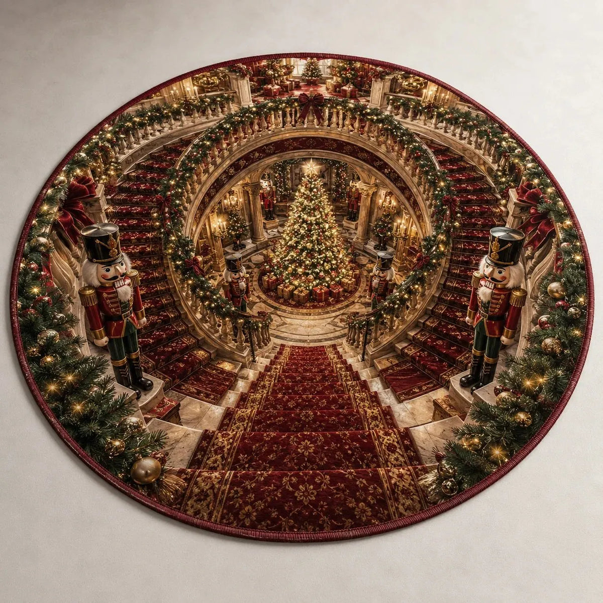 🎄 3D Illusion Christmas Rug – Magical Christmas Portal Floor Decoration