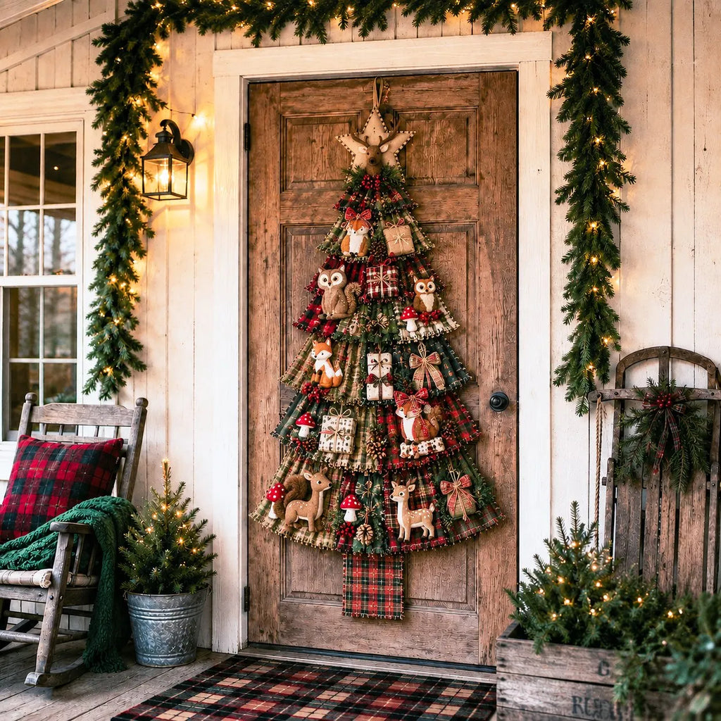 ⏳ Last Day 49% OFF – 🎄Beginner-Friendly DIY Oversized Patchwork Christmas Tree Door Hanging Kit | Complete Kit with All Tools & Step-by-Step Guide Included 💕