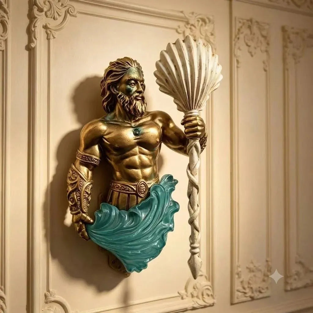🔥HOT SALE!🧜‍♀️Hand-Painted Mermaid Wall Sconce – Nautical & Artisan Design