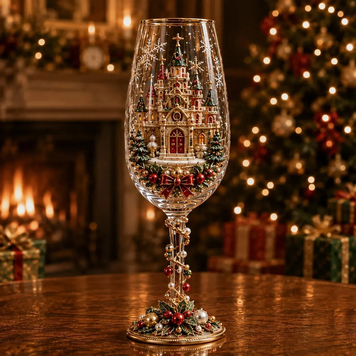🎁🎭 Nutcracker-Inspired Christmas Collector Champagne Glass Set