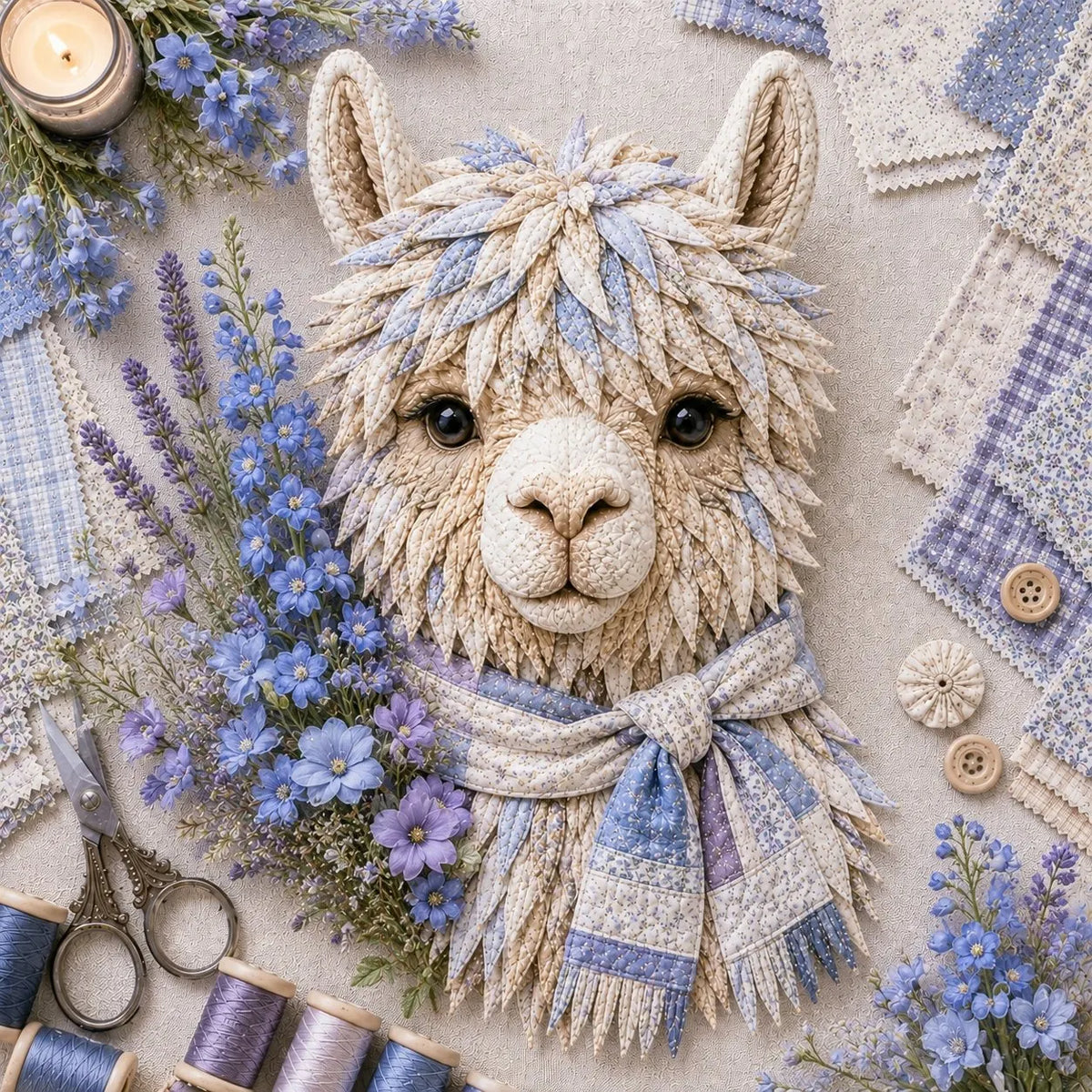 ⏳ Last Day 49% OFF – 🦙 Beginner-Friendly Autumn Alpaca DIY Wall Hanging Kit | Complete Kit with Pre-Cut Fabrics, Stitching Supplies & Step-by-Step Guide Included 🍂💕